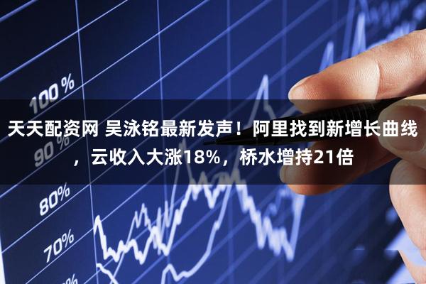 天天配资网 吴泳铭最新发声！阿里找到新增长曲线，云收入大涨18%，桥水增持21倍