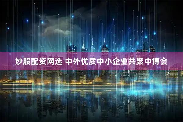 炒股配资网选 中外优质中小企业共聚中博会